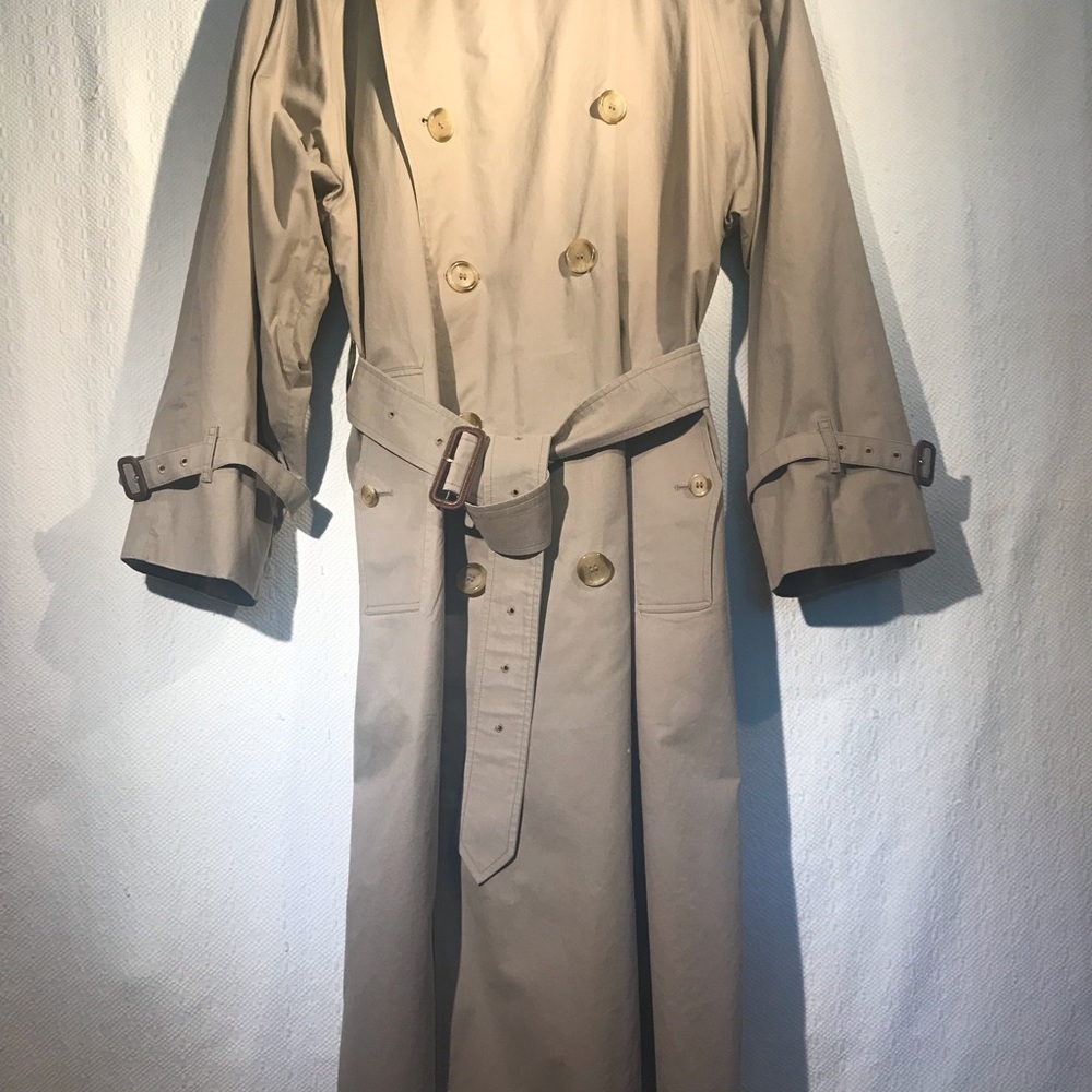 THOMAS BURBERRY Tan Double Breasted Trench Coat